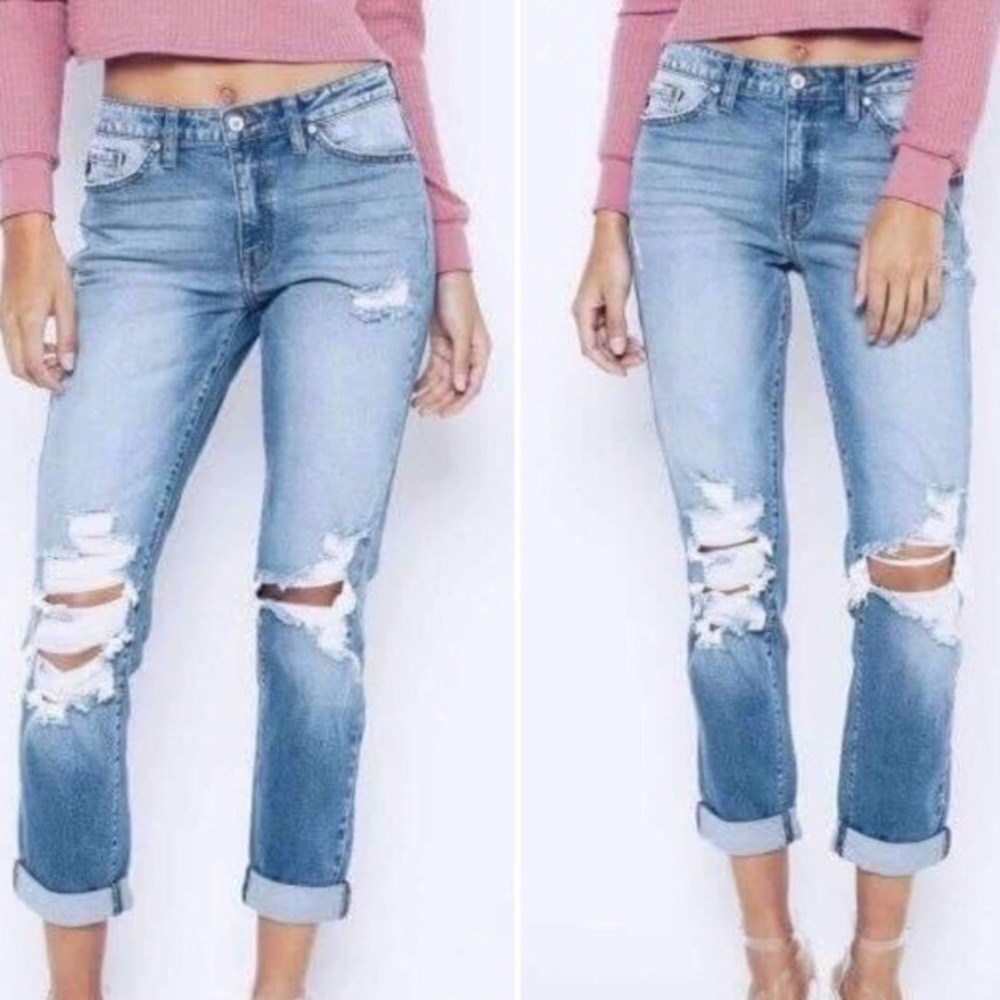 🆕Madison Distressed Denim Slim Fit Jeans - Picture 2 of 8